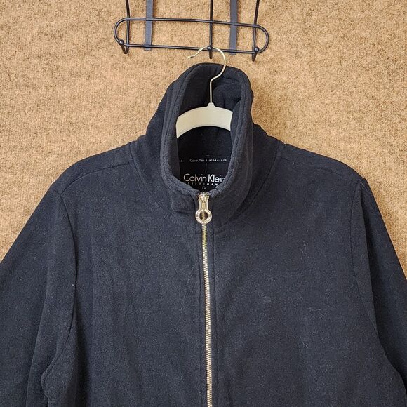 NWT Calvin Klein Performance Women Fleece Jacket Full Goldtone Zip High-Neck 1X - Picture 6 of 13